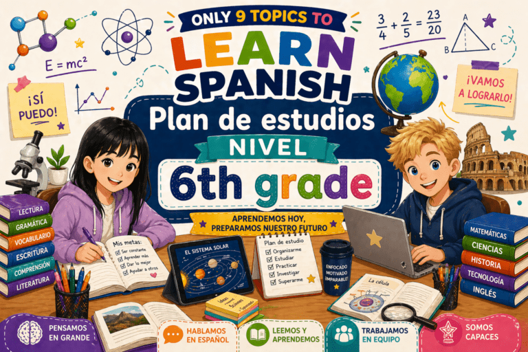 Plan de estudios NIVEL 6th grade