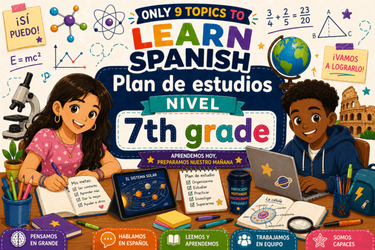 Plan de estudios NIVEL 7th grade