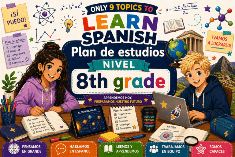 Plan de estudios NIVEL 8th grade